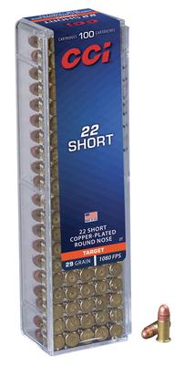 22Short 29gr Copper Plated Round Nose 100rds