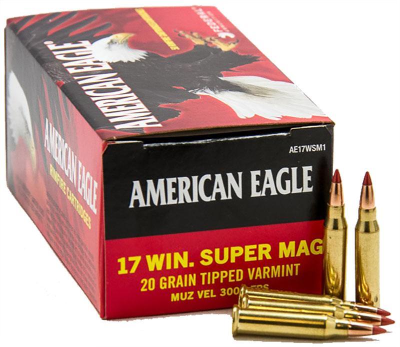 Federal 17 Wsm Ammunition American Eagle Ae17wsm1 20 Grain Tipped