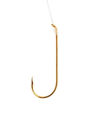 SZ-4 SINGLE SNELLED HOOK ABERDEEN GOLD 6/PK(MIN ORDER 12PK) MFG# 121-4(EA)