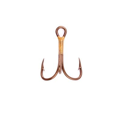 SZ-2 REGULAR SHANK BRONZE 2X TREBLE HOOK 5/CLAW MFG# 374A-2