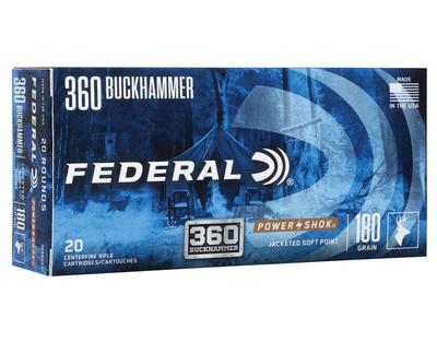 360 BUCKHAMMER 180GR JSP POWER SHOK 20RD